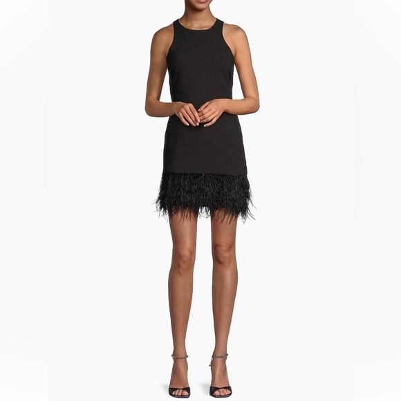 NWT•Likely•Black Cami Feather-Hem Minidress
Sz: 4 - Picture 5 of 12